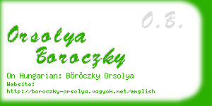 orsolya boroczky business card